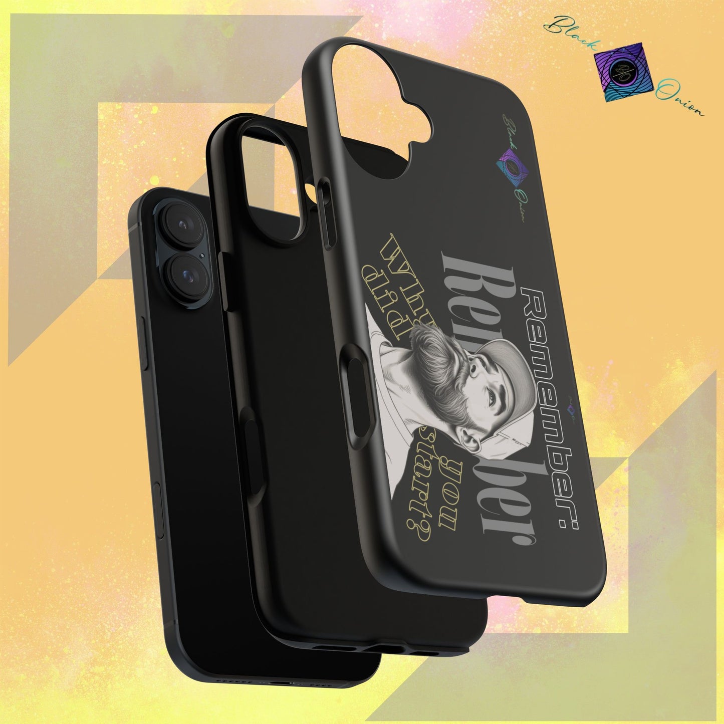 BlackOnion Brand New Phone Case - with Motivational Workout Motif’Remember ‘💪🔥🫵