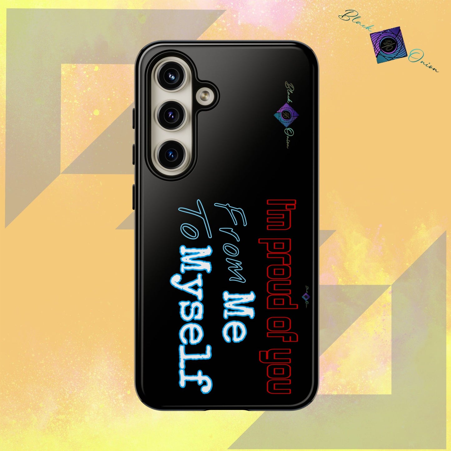BlackOnion Brand New Phone Case - with Motivational Workout Motif’I’m proud of you ‘💪🔥🫵