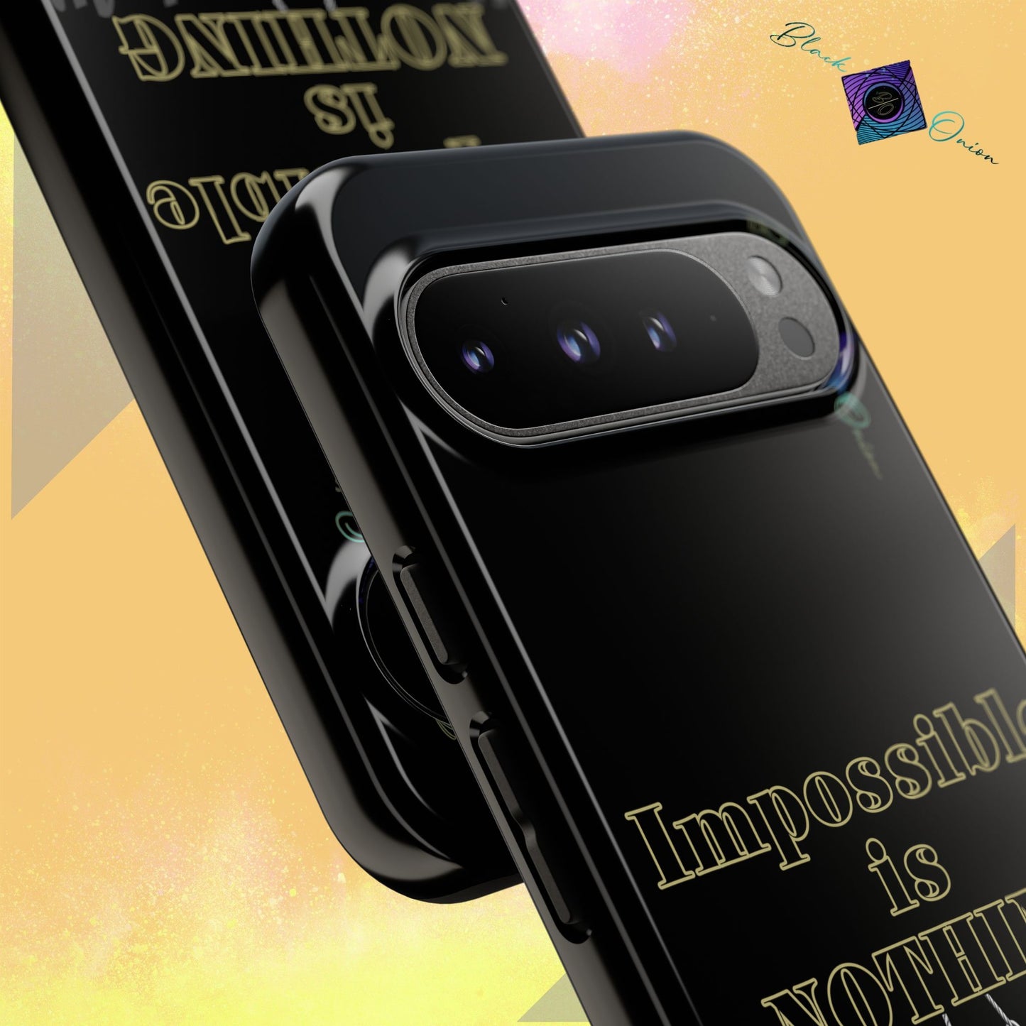 BlackOnion Brand New Phone Case - with Motivational Workout Motif ’Impossible ‘💪🔥🫵