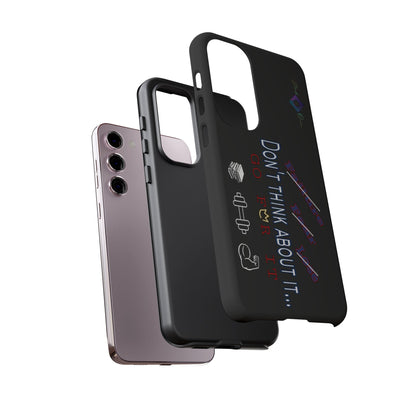BlackOnion Brand New Phone Case - with Motivational Workout Motif’Don’t think ‘💪🔥🫵