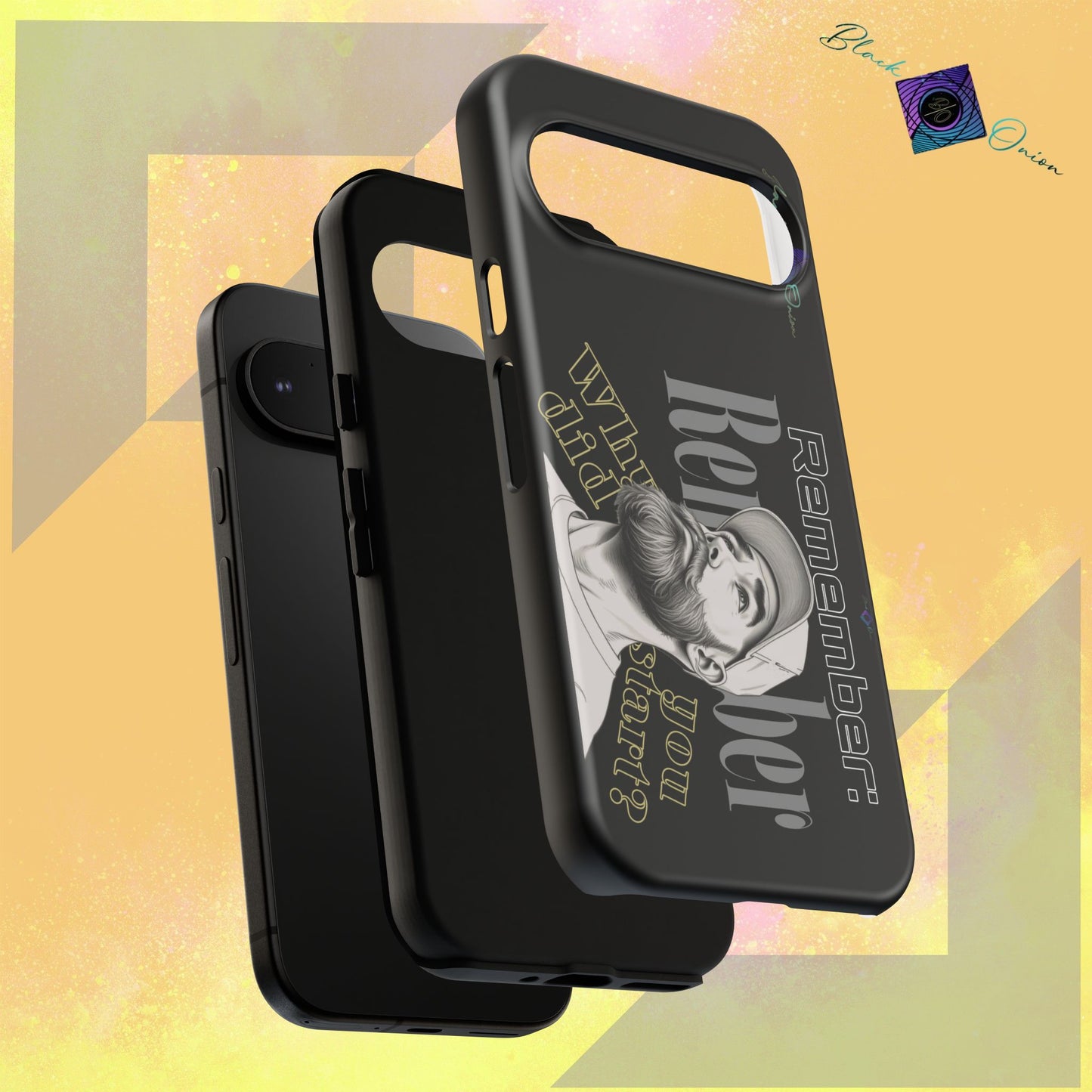 BlackOnion Brand New Phone Case - with Motivational Workout Motif’Remember ‘💪🔥🫵
