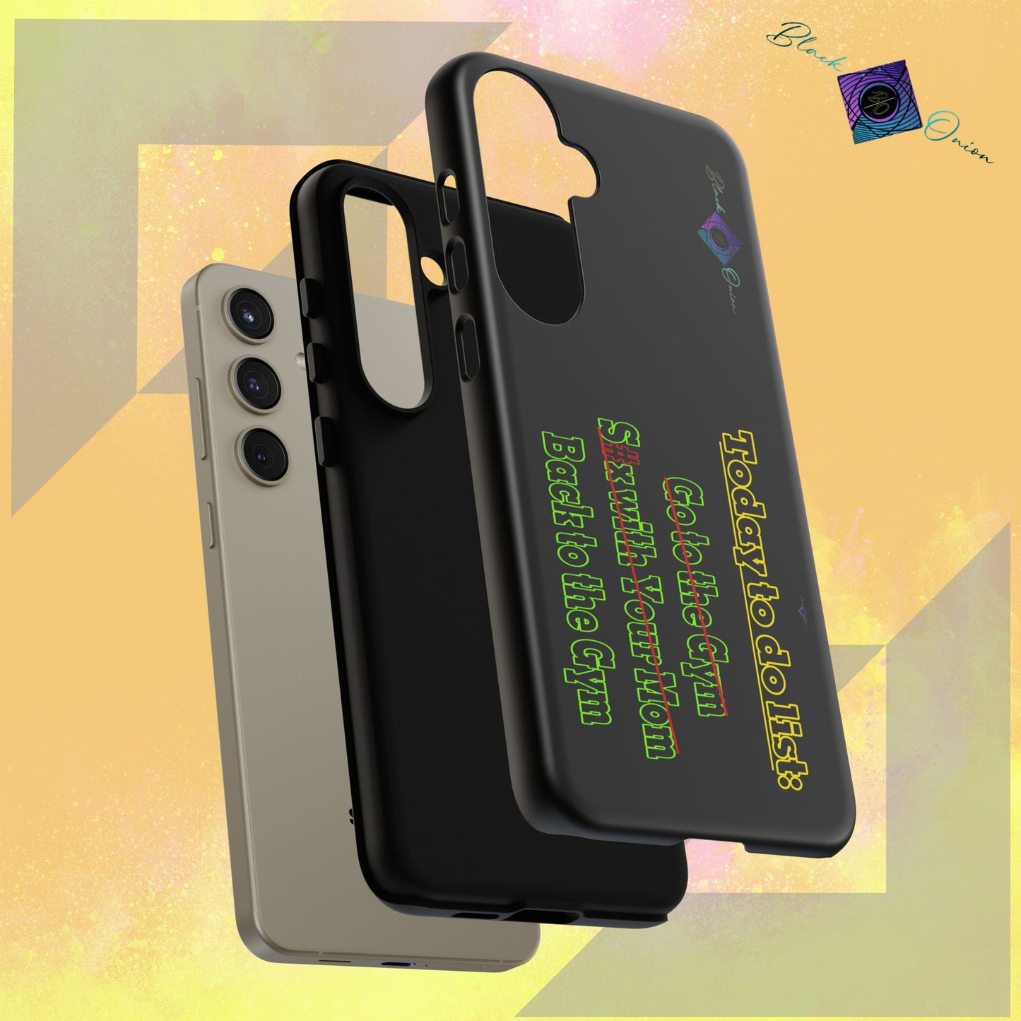 BlackOnion Brand New Phone Case - with Motivational Workout Motif’Today To Do List V2 ‘💪🔥🫵