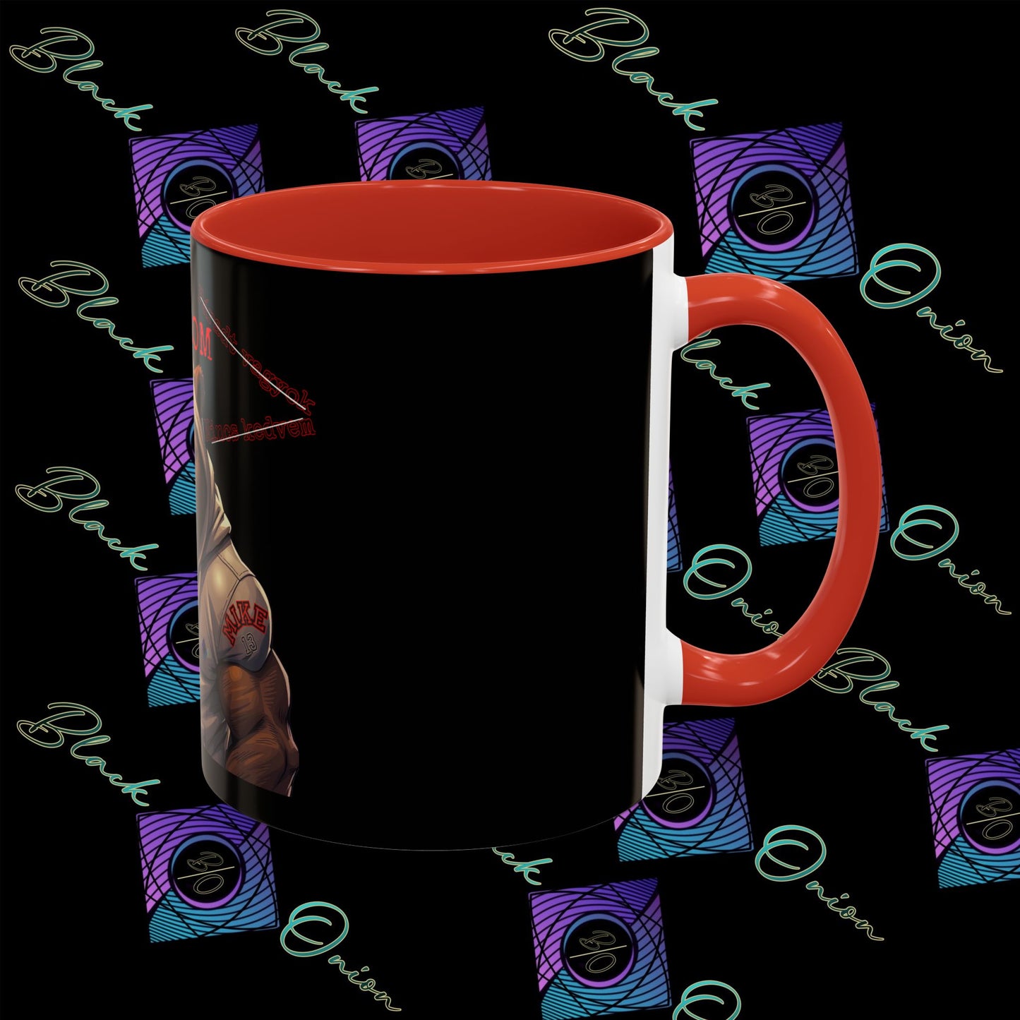 BlackOnion Coffee Mug - 11oz with Workout Motif ‘Mike 13 V2 ’🔥💪🫵