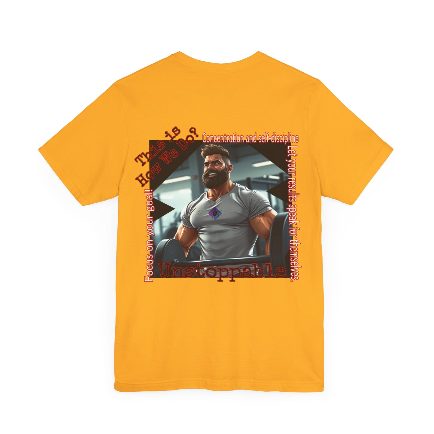 BlackOnion T-Shirt with Workout Motif “Unstoppable “💪🔥🫵