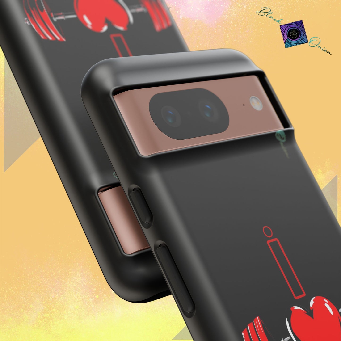 BlackOnion Brand New Phone Case - with Motivational Workout Motif’I Love Gym ‘💪🔥🫵