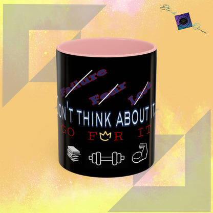 BlackOnion Coffee Mug - 11oz with workout motif ‘Don’t think about it’🔥💪🫵