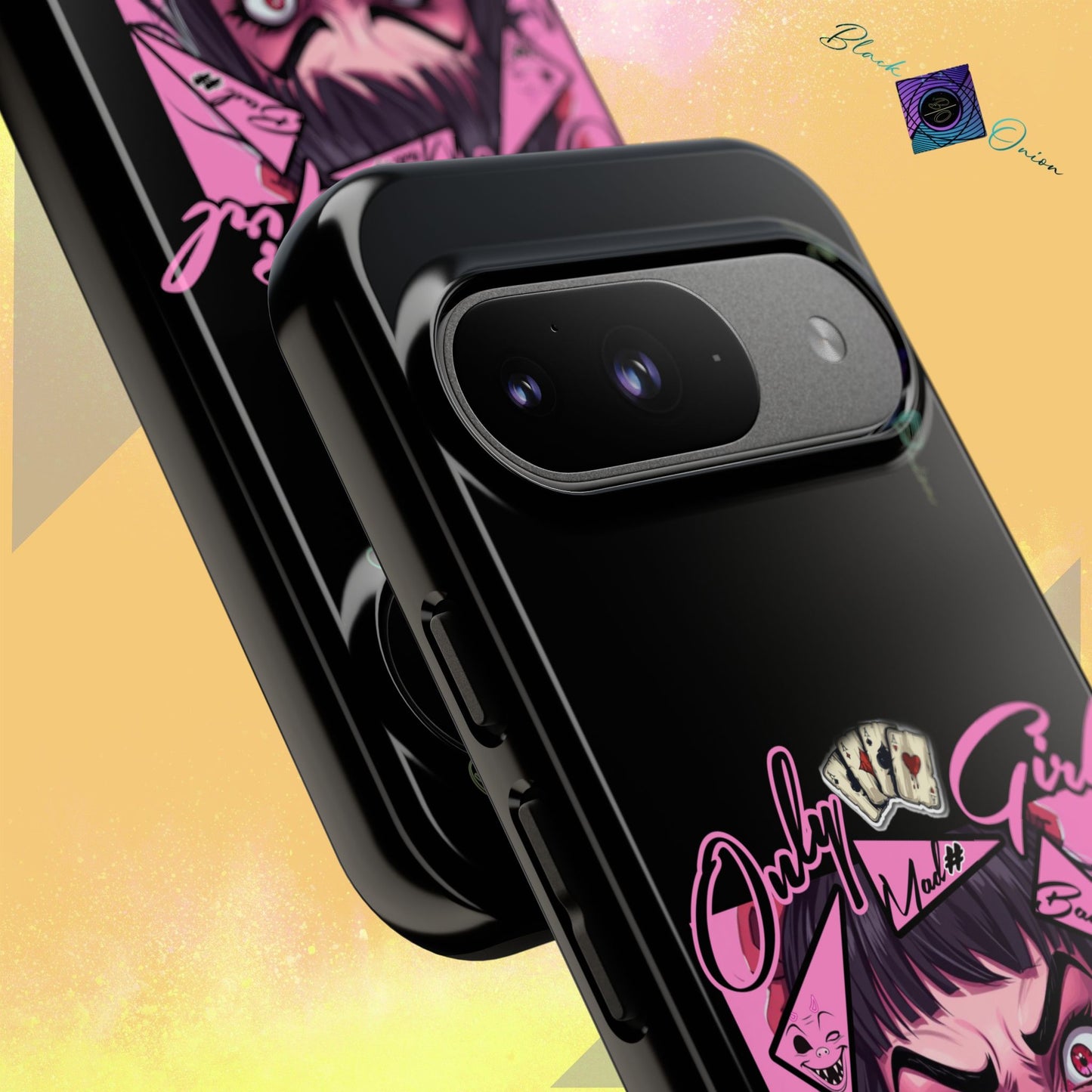 BlackOnion Brand New Phone Case - with Motivational Workout Motif’ Mad Girl💋🌸 ‘🔥🫵