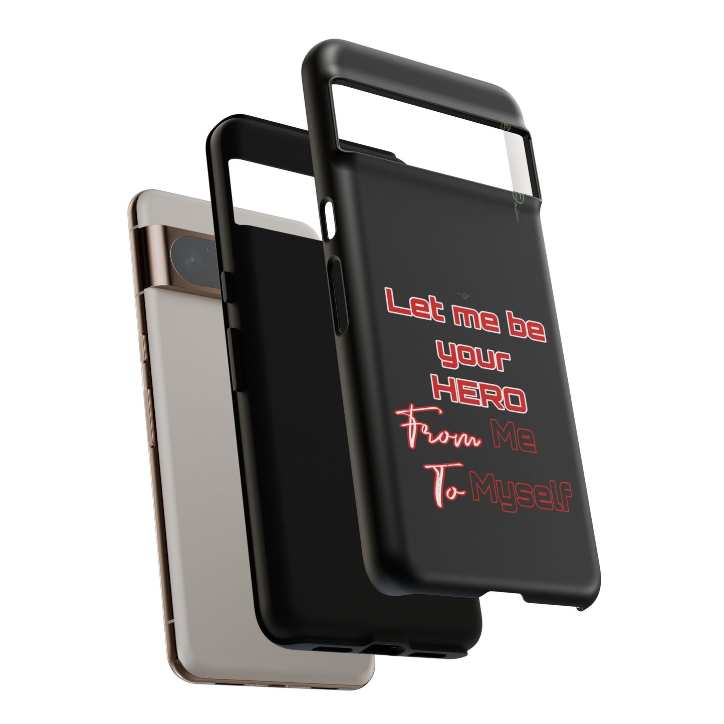 BlackOnion Brand New Phone Case - with Motivational Workout Motif’Let me be your Hero ‘💪🔥🫵