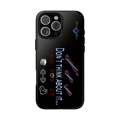 BlackOnion Brand New Phone Case - with Motivational Workout Motif’Don’t think ‘💪🔥🫵