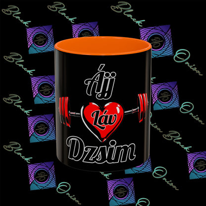 BlackOnion Coffee Mug - 11oz with Workout Motif ‘ÁjjLávDzsi’🔥💪🫵