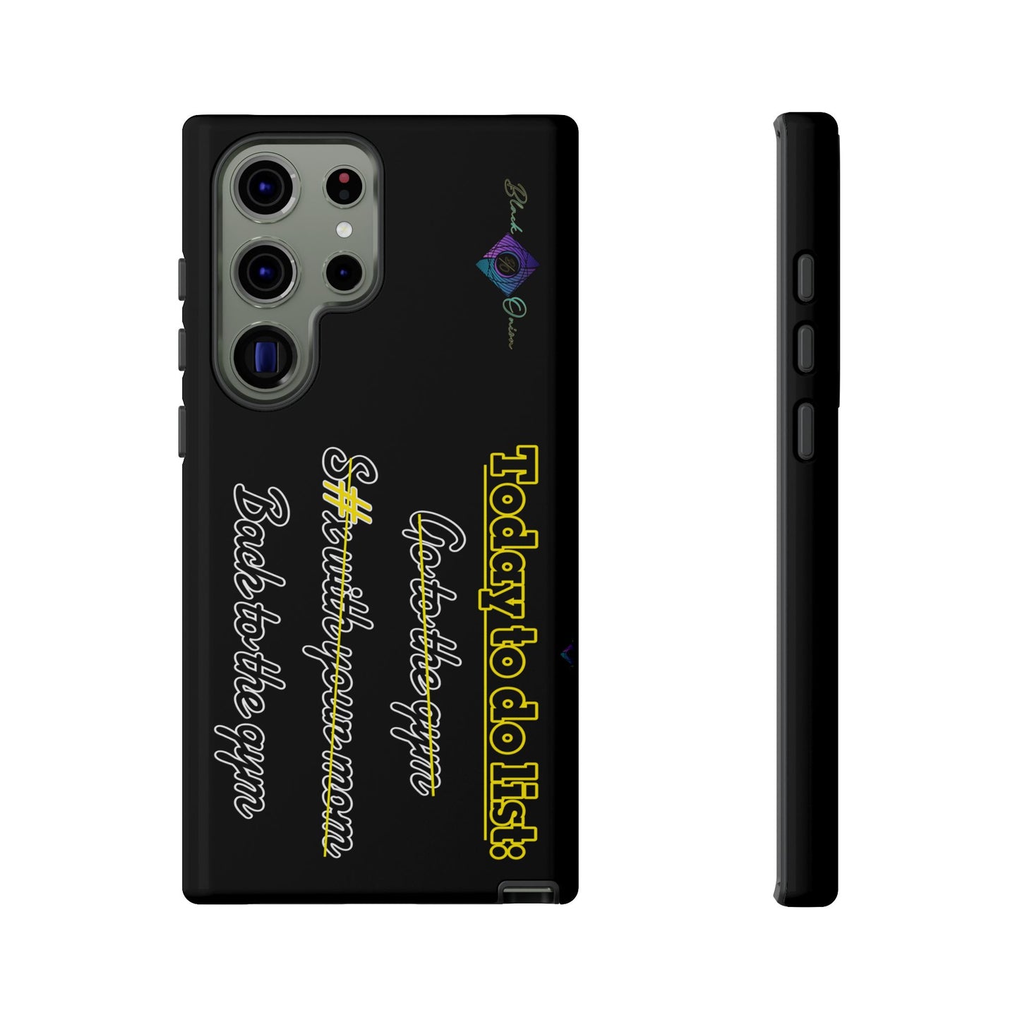 BlackOnion Brand New Phone Case - with Motivational Workout Motif’Today to do list ‘💪🔥🫵