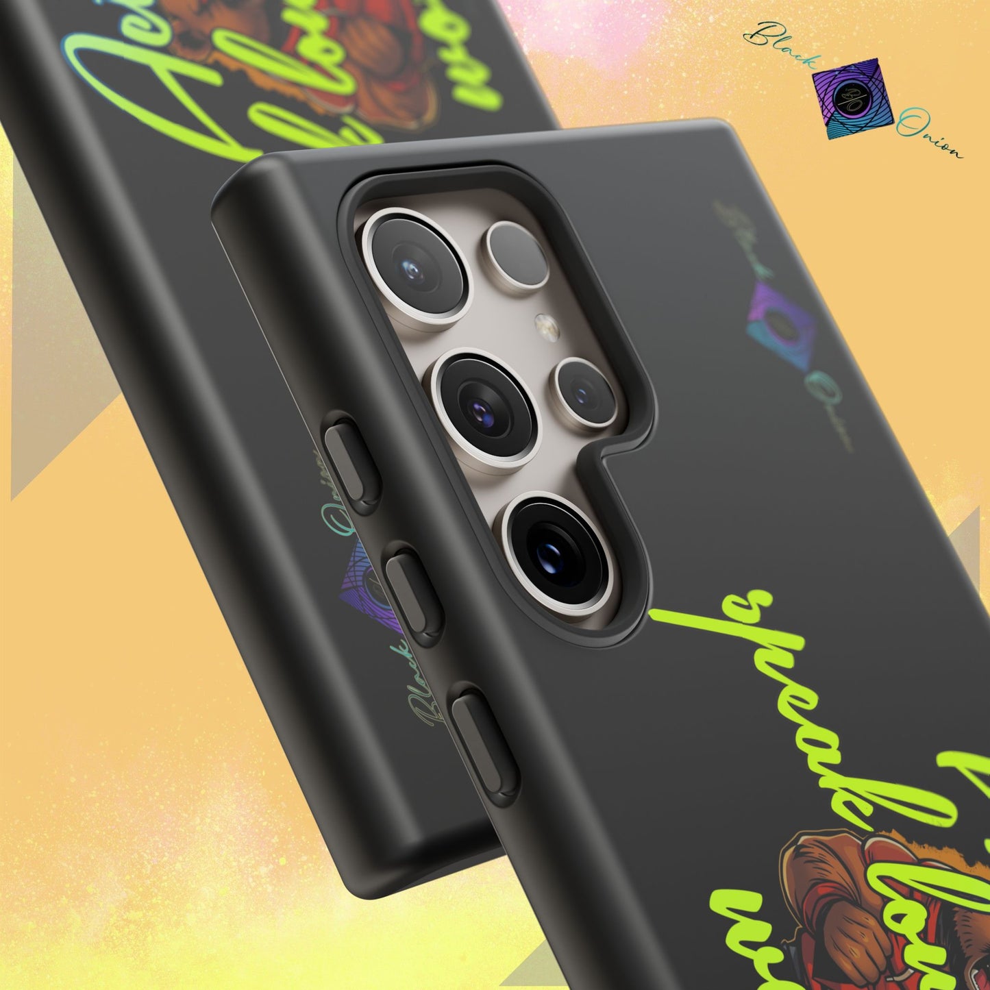 BlackOnion Brand New Phone Case - with Motivational Workout Motif ‘Actions speak lauder ‘💪🔥🫵