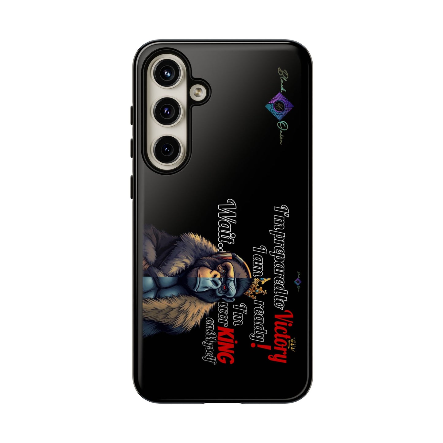 BlackOnion Brand New Phone Case - with Motivational Workout Motif’Victory 👑‘💪🔥🫵