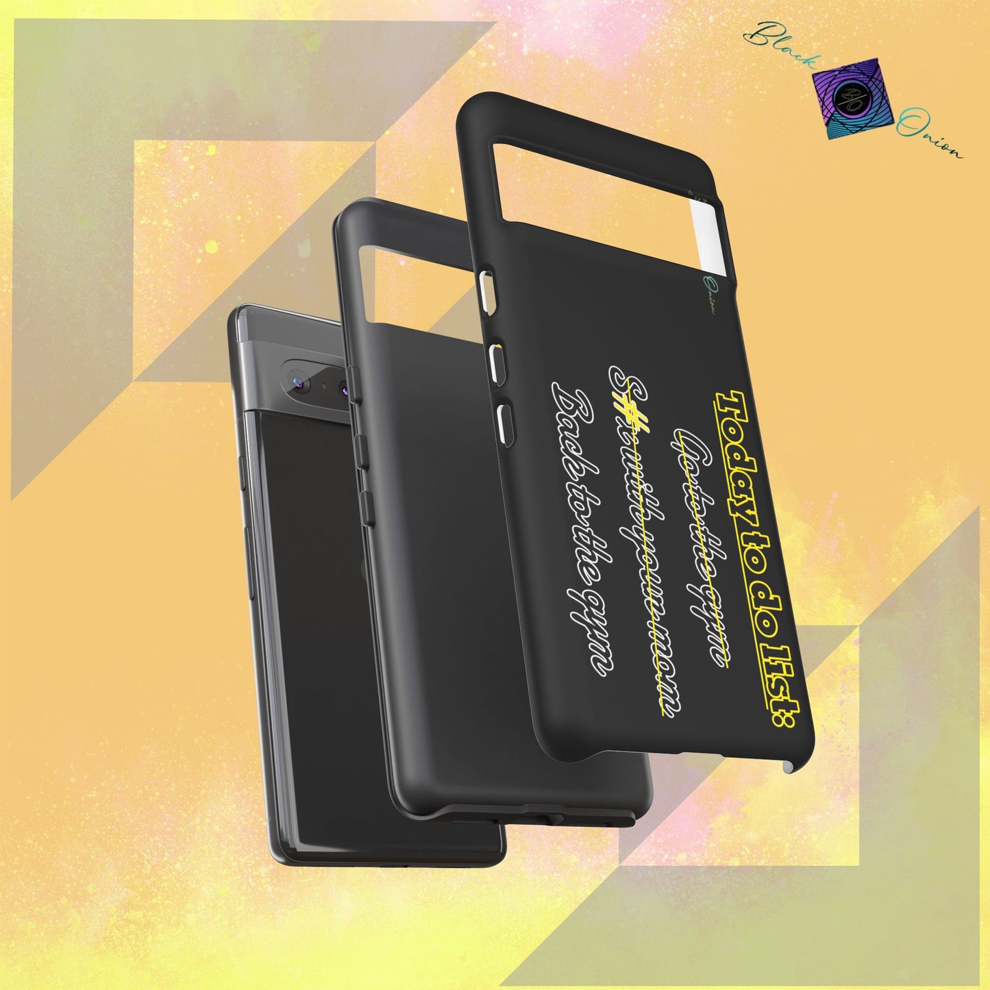 BlackOnion Brand New Phone Case - with Motivational Workout Motif’Today to do list ‘💪🔥🫵