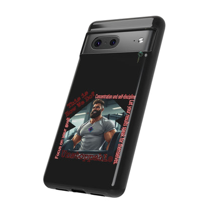 BlackOnion Brand New Phone Case - with Motivational Workout Motif’Unstoppable ‘💪🔥🫵