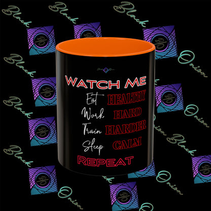 BlackOnion Coffee Mug Serial 2 with Workout Motif ‘Watch me’🫵🔥💪