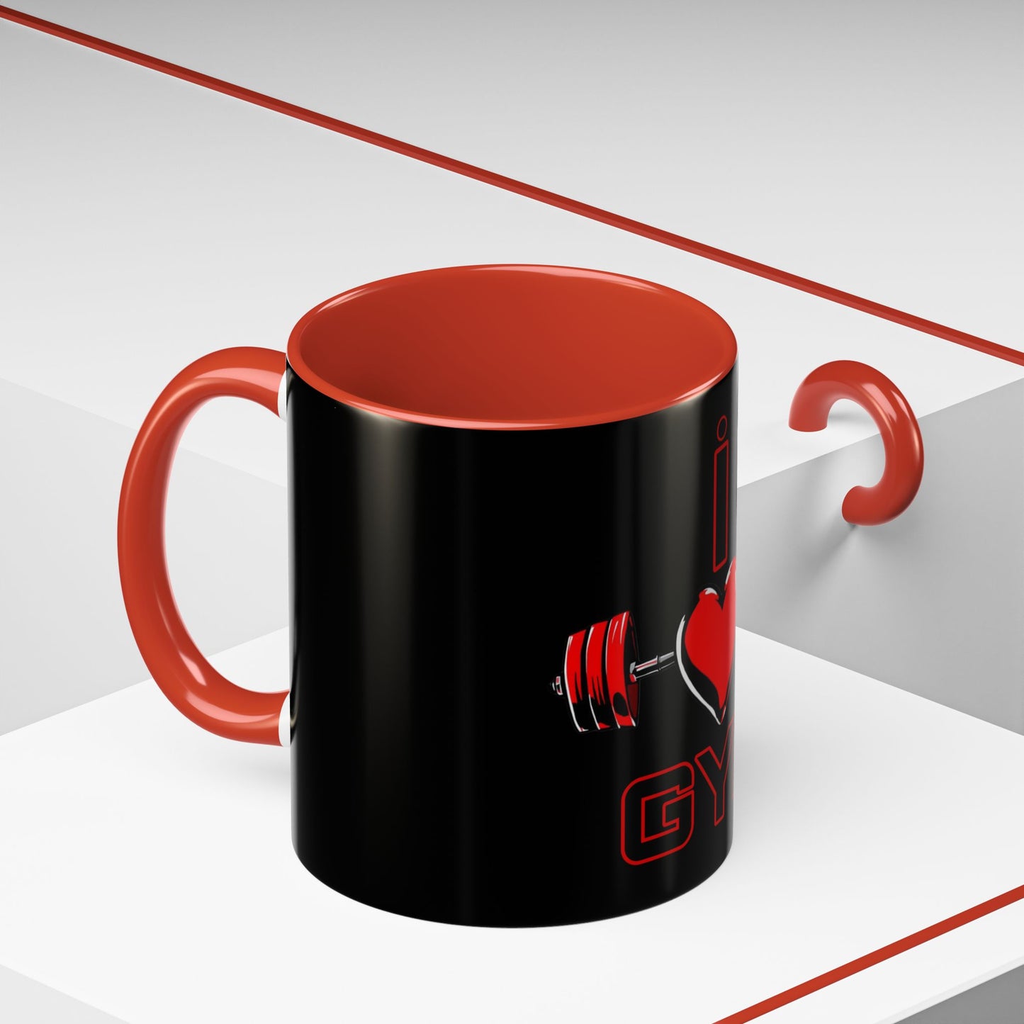 BlackOnion Coffee Mug - 11oz with Workout Motif ‘I Love Gym’🔥💪🫵