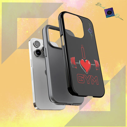 BlackOnion Brand New Phone Case - with Motivational Workout Motif’I Love Gym ‘💪🔥🫵