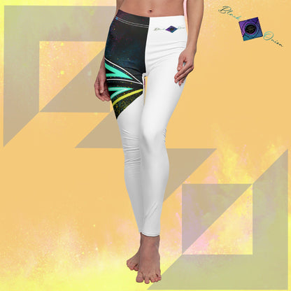 BlackOnion Stylish Women's Mid-rise Casual Leggings with Workout Motif 🌸💋❤️