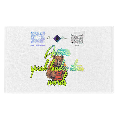 BlackOnion Rally Towel – Vibrant Sports Towel with Workout Motif 🔥💪🫵