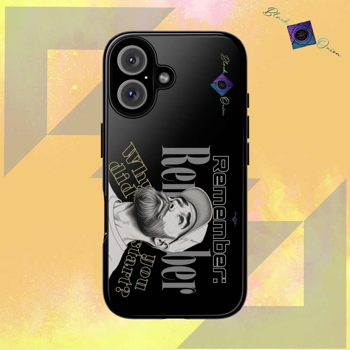 BlackOnion Brand New Phone Case - with Motivational Workout Motif’Remember ‘💪🔥🫵