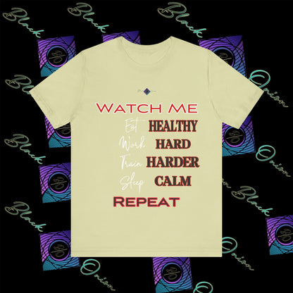 BlackOnion "Watch Me" T-Shirt with Workout Motif V3  💪🔥