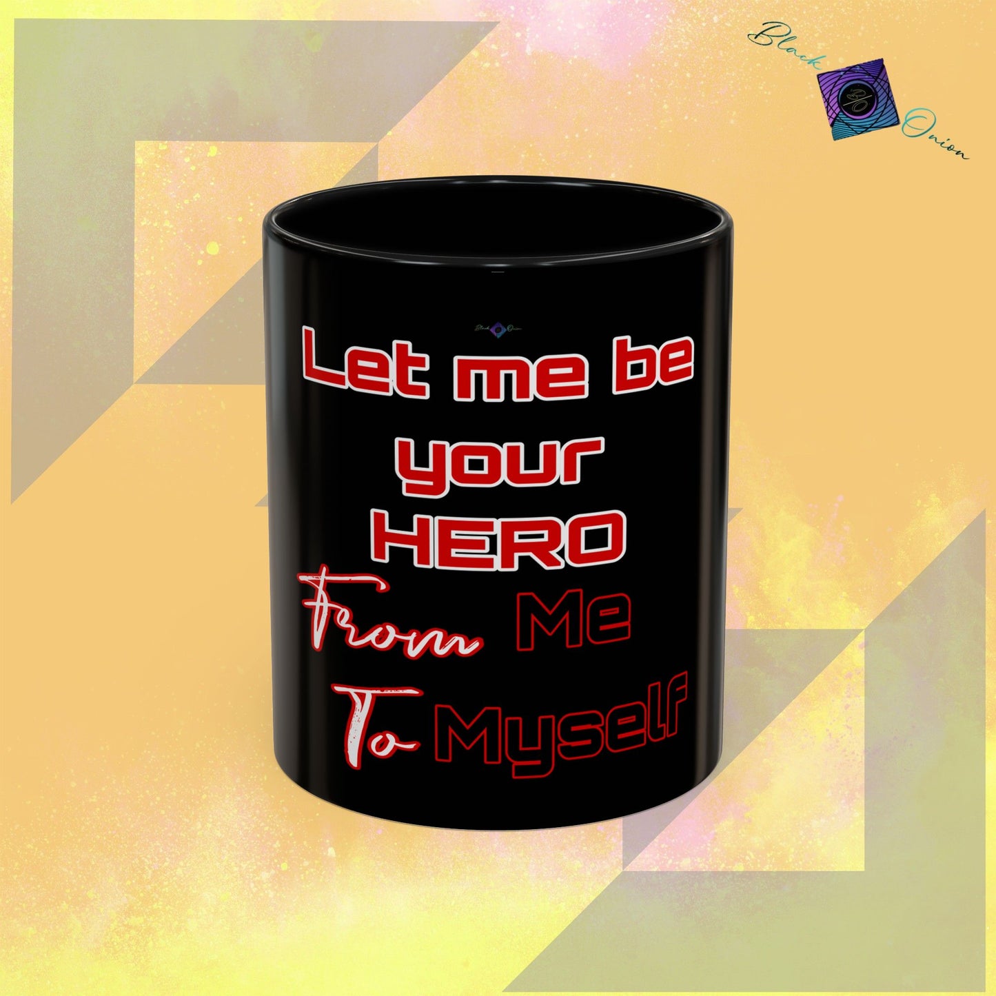 BlackOnion Coffee Mug Serial 2 with Workout Motif ‘Let me be your Hero’🫵🔥💪