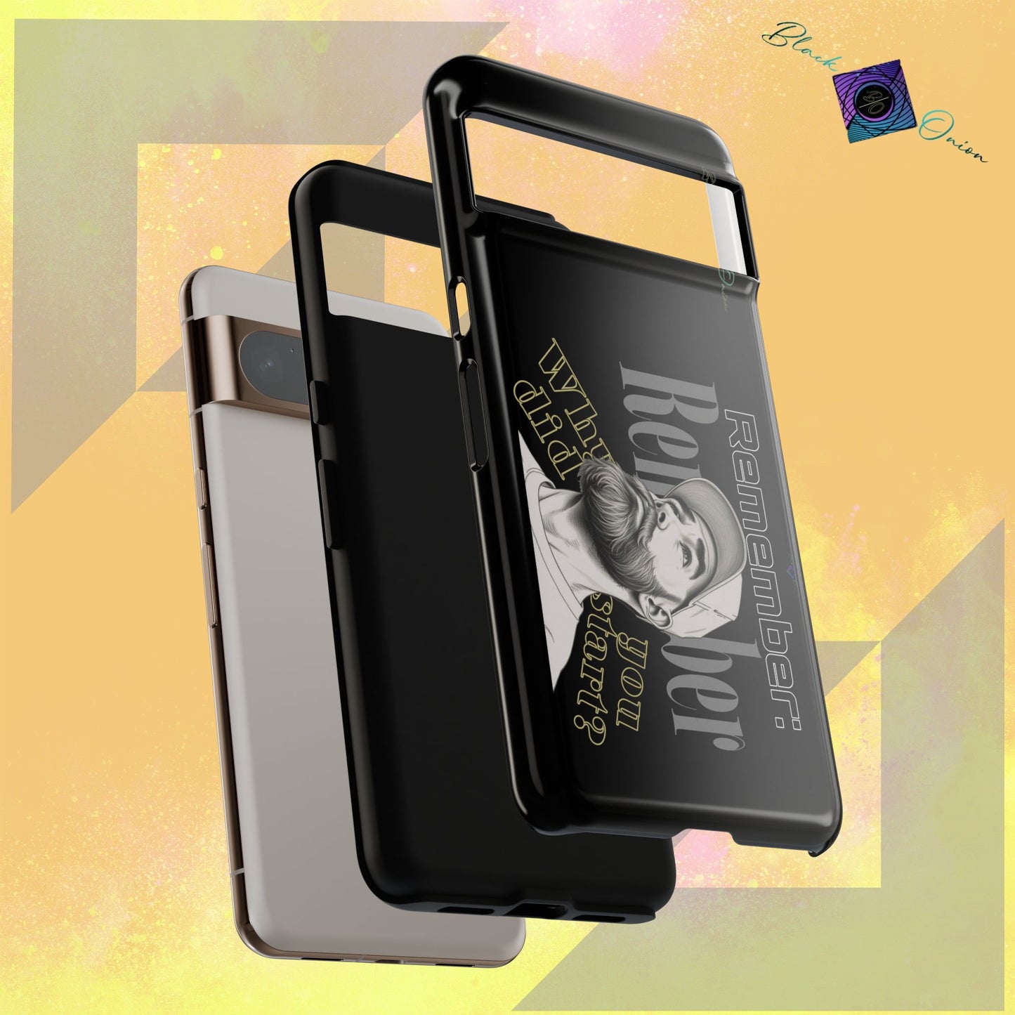 BlackOnion Brand New Phone Case - with Motivational Workout Motif’Remember ‘💪🔥🫵