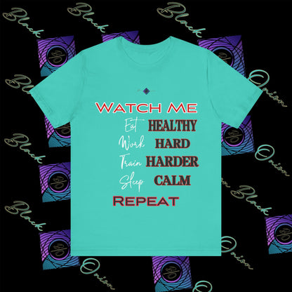 BlackOnion "Watch Me" T-Shirt with Workout Motif V3  💪🔥