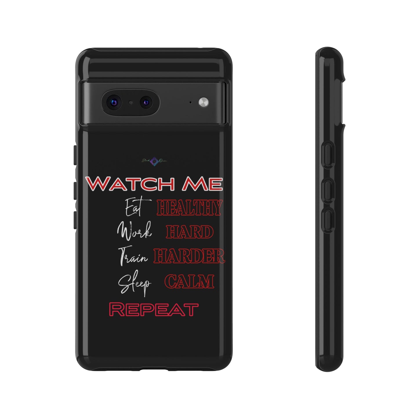 BlackOnion Phone Case -with Motivational Motif  'Watch Me' 💪🔥🫵