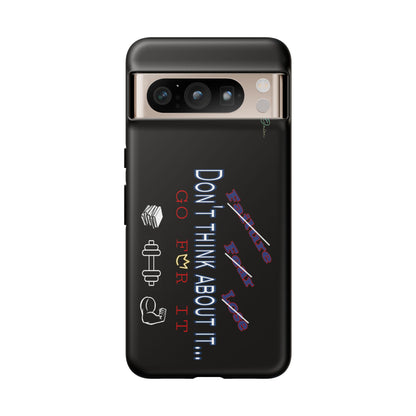 BlackOnion Brand New Phone Case - with Motivational Workout Motif’Don’t think ‘💪🔥🫵