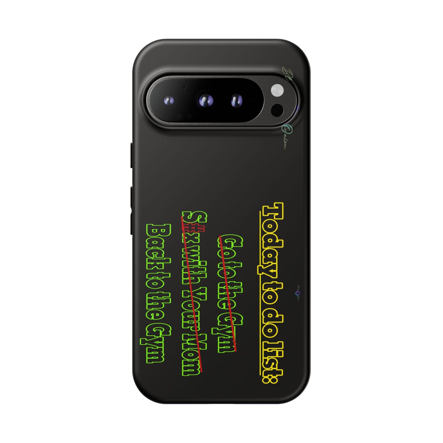 BlackOnion Brand New Phone Case - with Motivational Workout Motif’Today To Do List V2 ‘💪🔥🫵