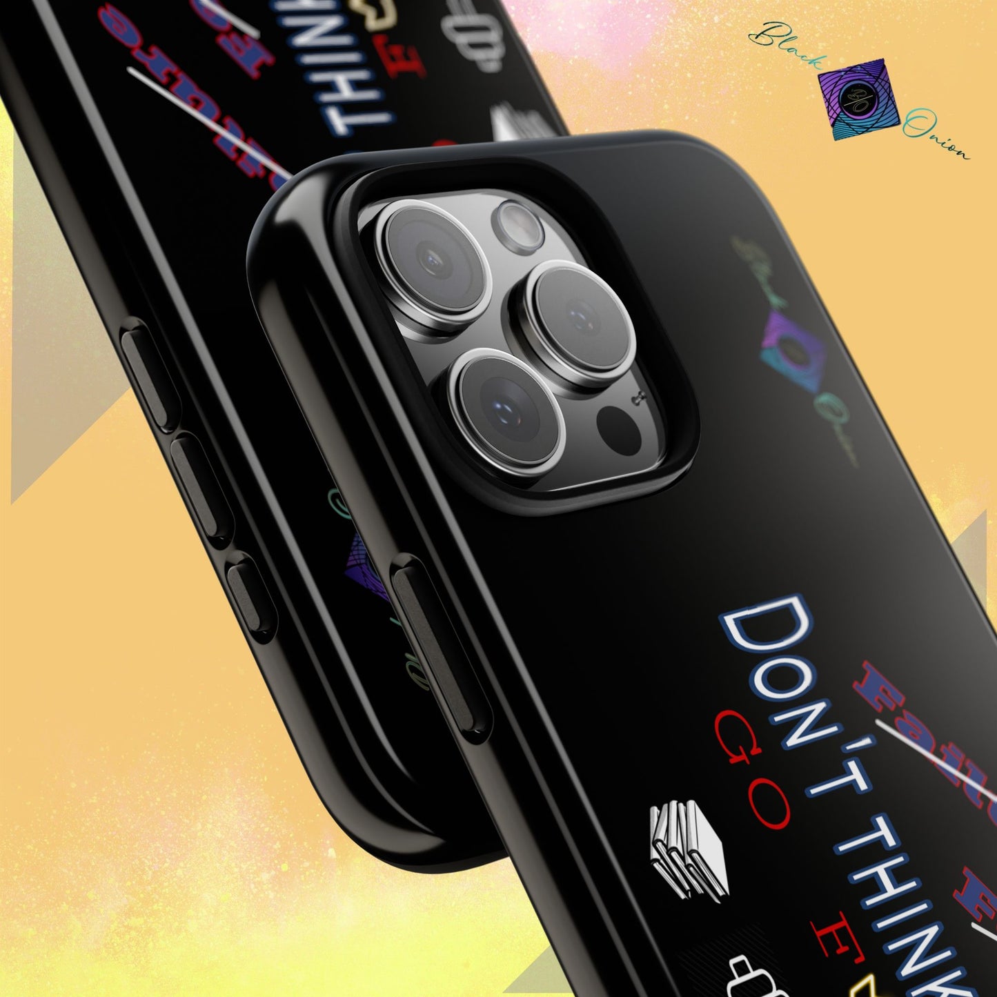 BlackOnion Brand New Phone Case - with Motivational Workout Motif’Don’t think ‘💪🔥🫵