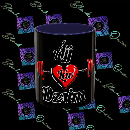 BlackOnion Coffee Mug - 11oz with Workout Motif ‘ÁjjLávDzsi’🔥💪🫵