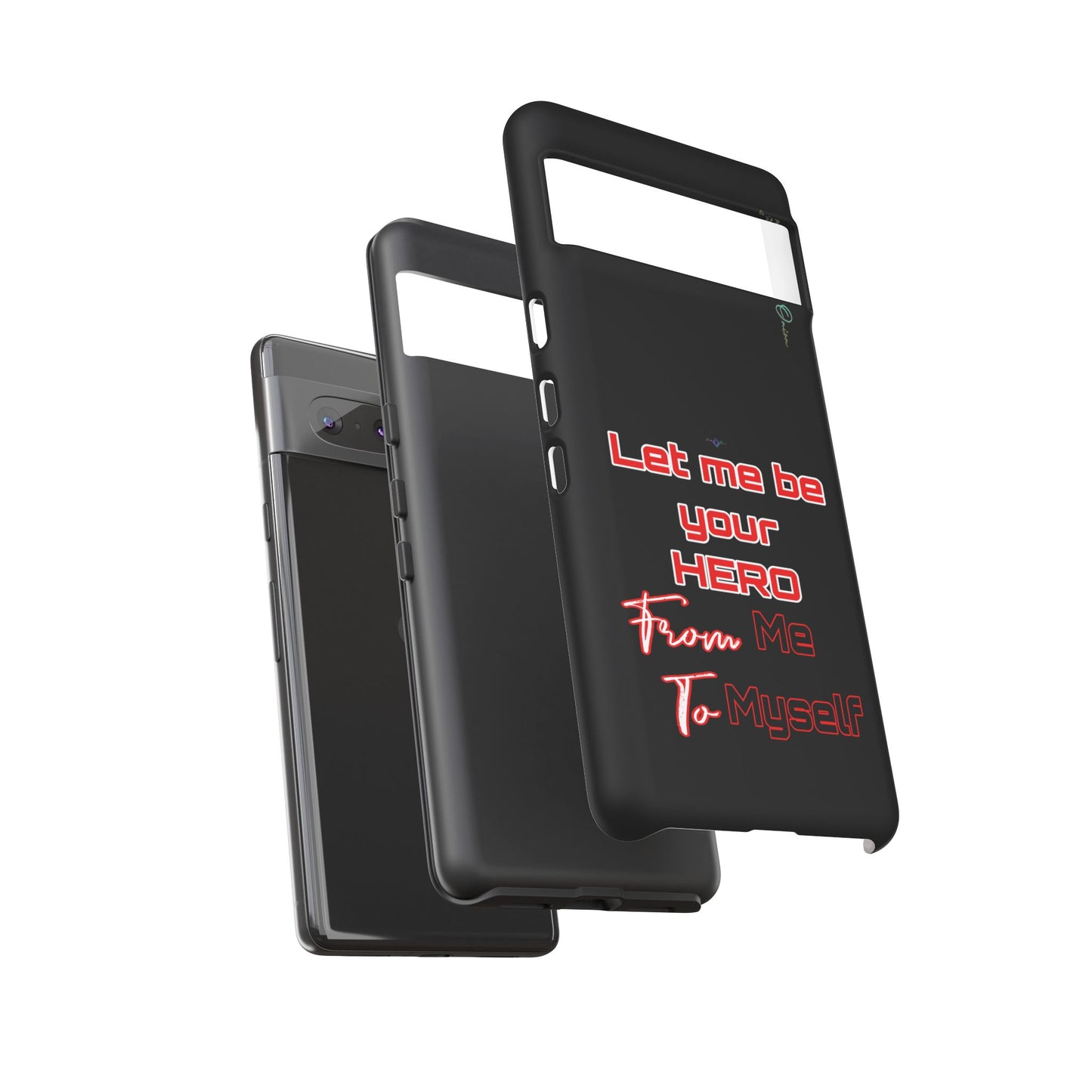 BlackOnion Brand New Phone Case - with Motivational Workout Motif’Let me be your Hero ‘💪🔥🫵