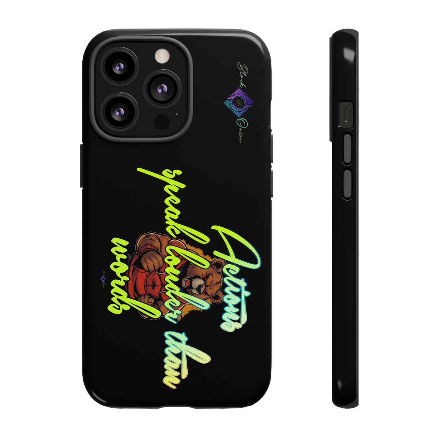 BlackOnion Brand New Phone Case - with Motivational Workout Motif ‘Actions speak lauder ‘💪🔥🫵