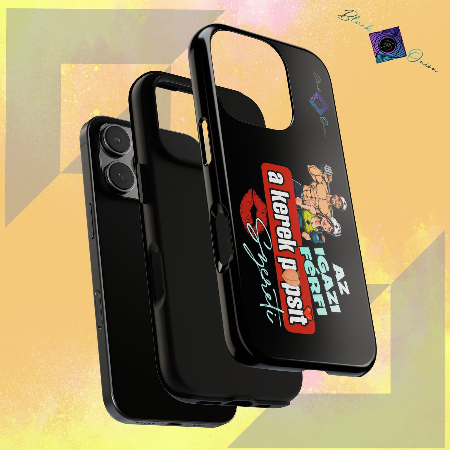 BlackOnion Brand New Phone Case - with Motivational Workout Motif ‘Az igazi férfi ‘💪🔥🫵