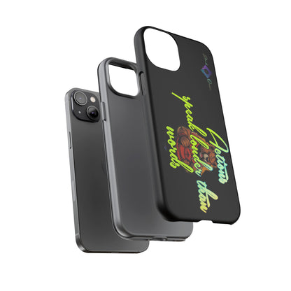 BlackOnion Brand New Phone Case - with Motivational Workout Motif ‘Actions speak lauder ‘💪🔥🫵