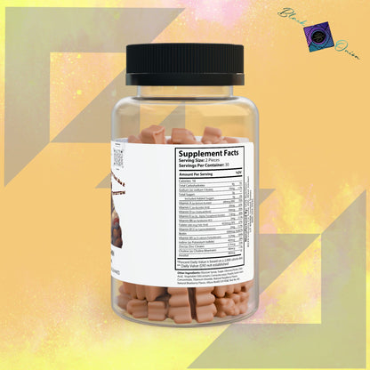 BlackOnion Hair Vitamin Gummies (60 Gummies) with Workout Motif 💪🫵🔥