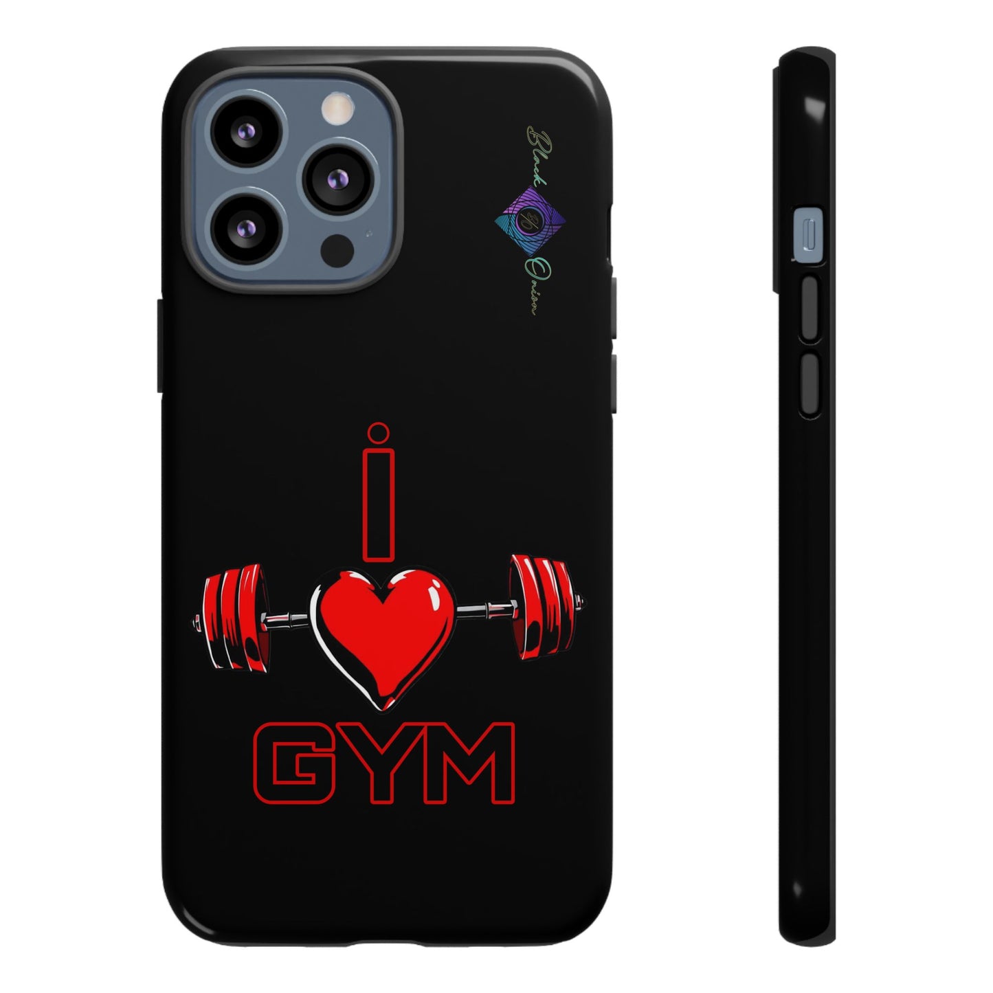 BlackOnion Brand New Phone Case - with Motivational Workout Motif’I Love Gym ‘💪🔥🫵