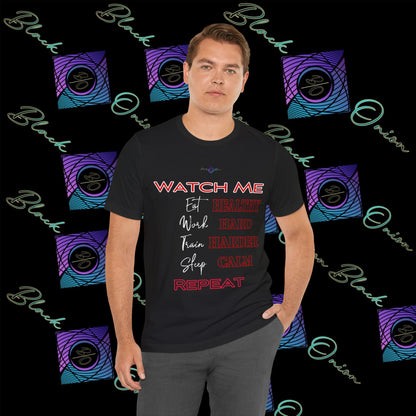 BlackOnion "Watch Me" T-Shirt with Workout Motif V2 💪🔥
