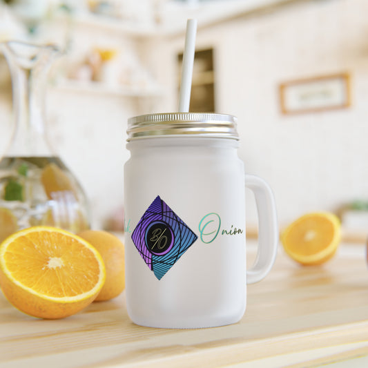 BlackOnion Personalized Mason Jar Tumbler with B/O Design 🔥💪🫵