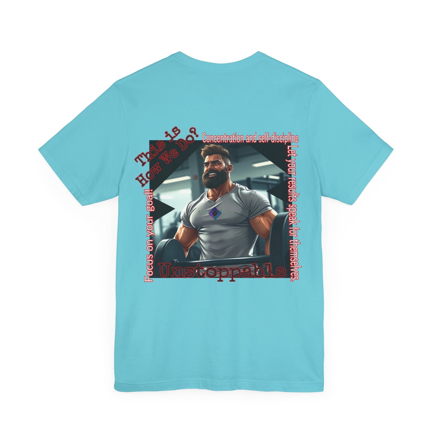 BlackOnion T-shirt with Workout Motif “Unstoppable “💪🔥🫵