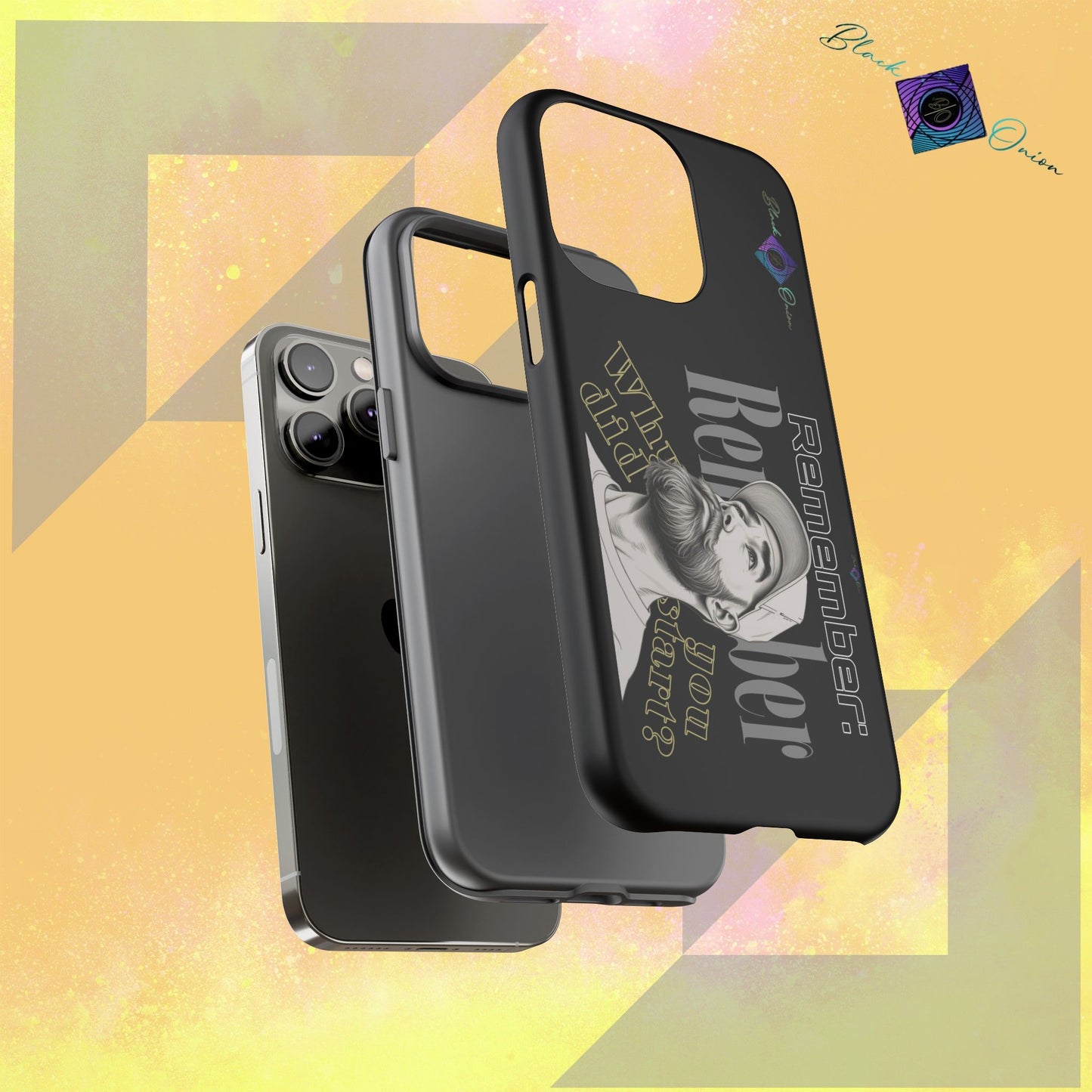 BlackOnion Brand New Phone Case - with Motivational Workout Motif’Remember ‘💪🔥🫵