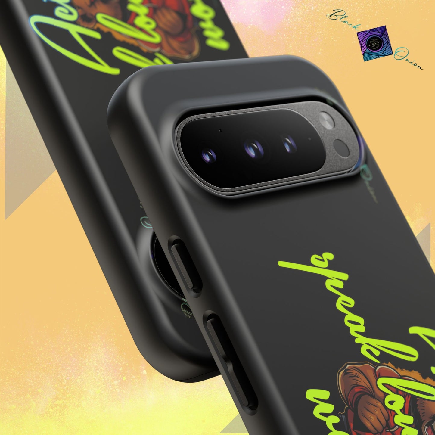 BlackOnion Brand New Phone Case - with Motivational Workout Motif ‘Actions speak lauder ‘💪🔥🫵
