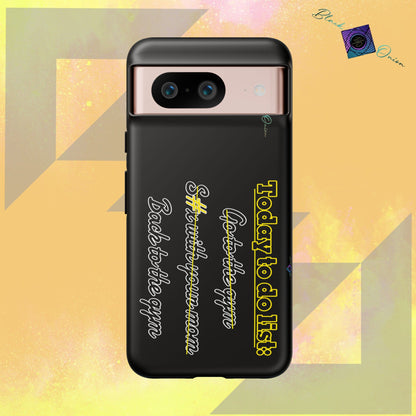 BlackOnion Brand New Phone Case - with Motivational Workout Motif’Today to do list ‘💪🔥🫵