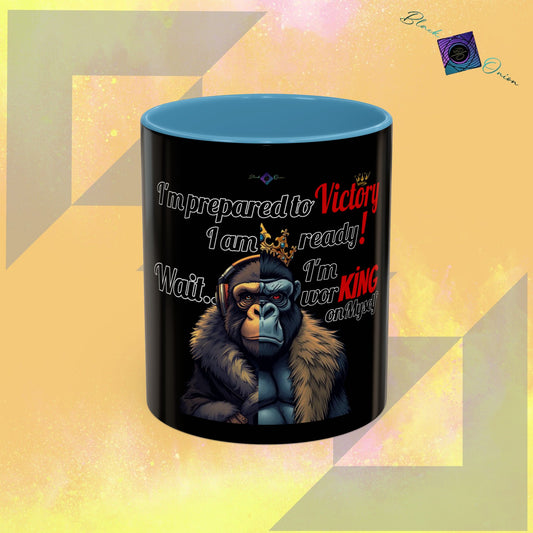 BlackOnion Coffee Mug 2 with Workout Motif ‘Victory V2’🫵🔥💪