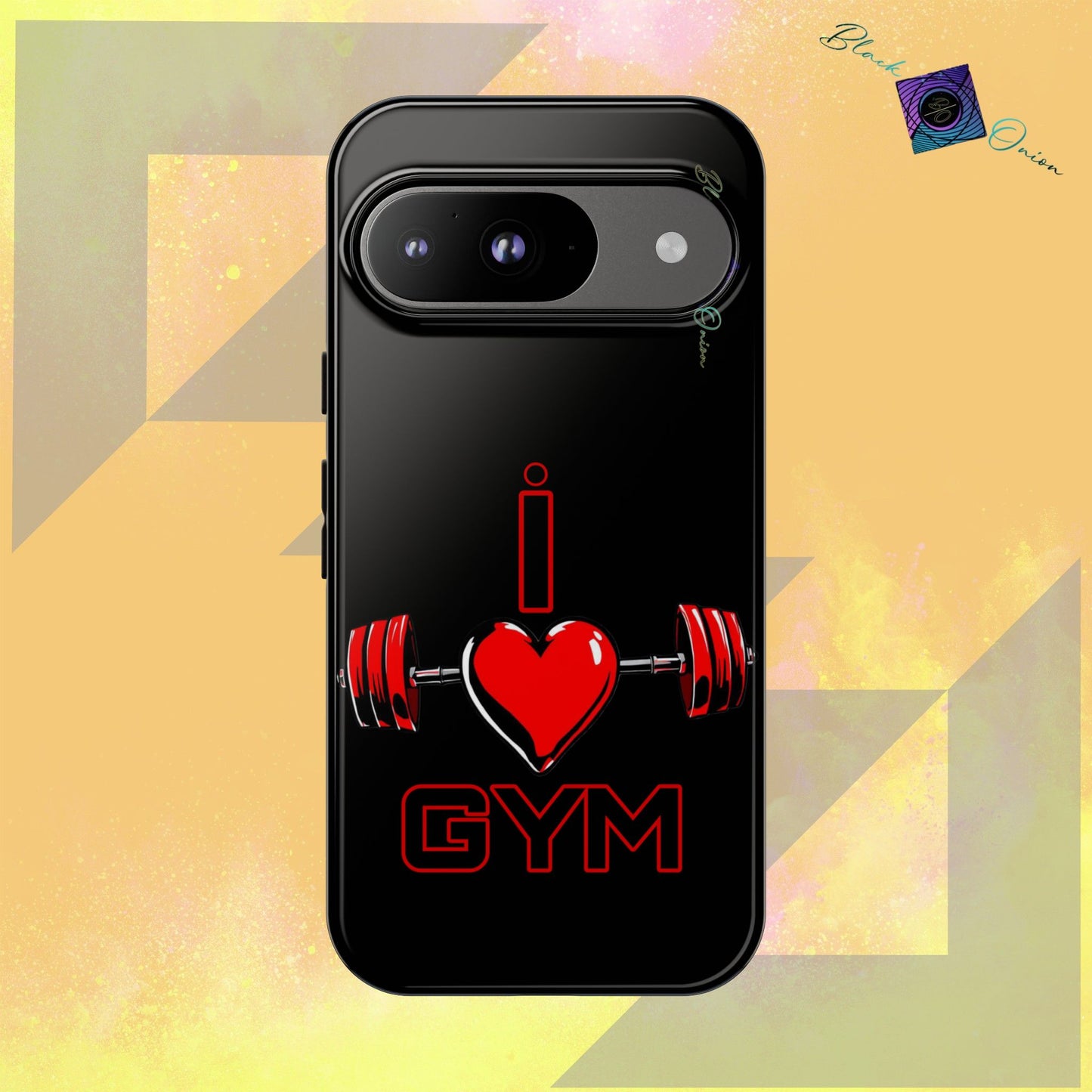 BlackOnion Brand New Phone Case - with Motivational Workout Motif’I Love Gym ‘💪🔥🫵