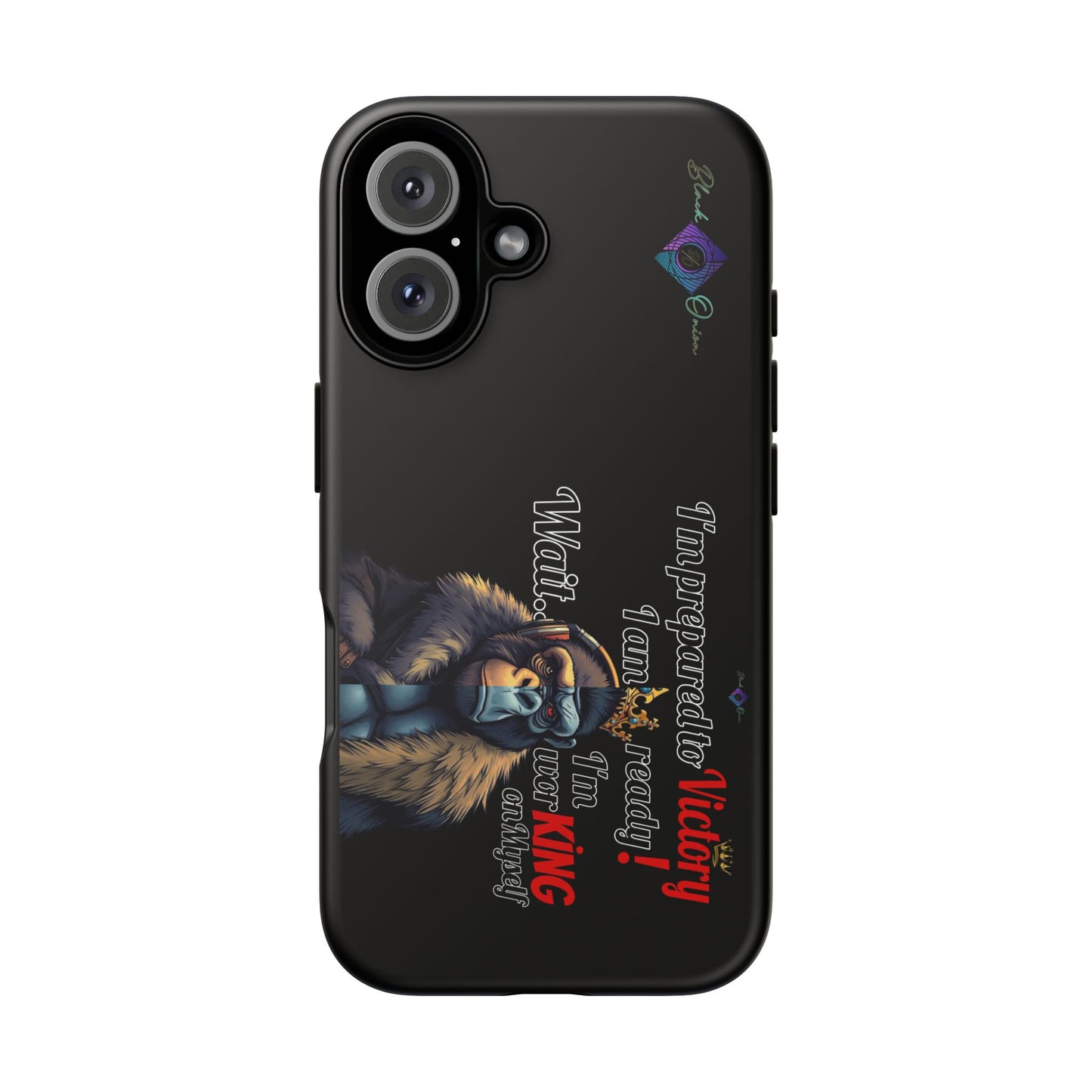 BlackOnion Brand New Phone Case - with Motivational Workout Motif’Victory 👑‘💪🔥🫵