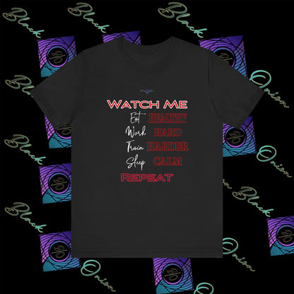 BlackOnion "Watch Me" T-Shirt with Workout Motif V4 💪🔥